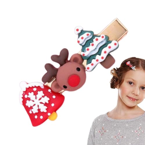 Weihnachts-Haarspangen für Mädchen | Niedliche Haarnadeln für Weihnachten – Weihnachts-Haarschmuck, Weihnachts-Haar-Styling-Nadeln für Mädchen, Kleinkinder von Generic