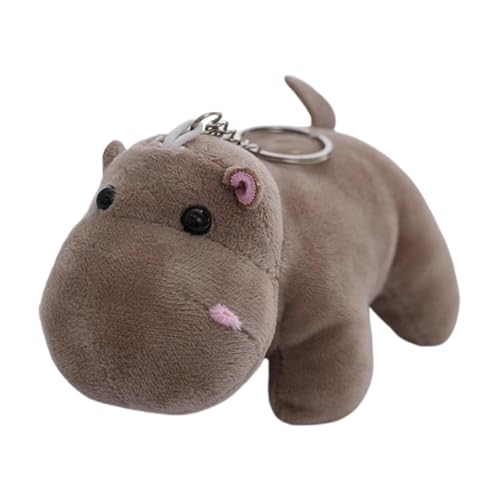 Weihnachts -Hippo -Schlüsselbund - Plüsch -Hippo -Schlüsselinhaber -Taschen, Hippopotamus Plüschschlüsselung | Plüschhippopotamus-Schlüsselbund für Accessoires mit Tiermotiven, Rucksack-Anhänger ausge von Generic