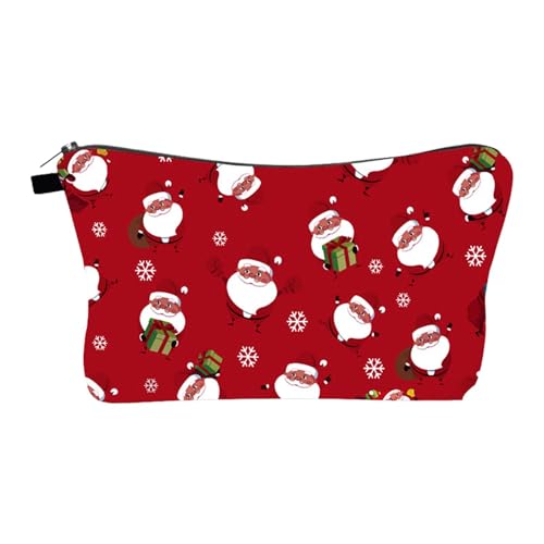 Weihnachts-Kosmetik-Make-up-Taschen, weihnachtliches Thema, Kosmetik-Reisetasche, tragbare Make-up-Tasche für Damen, Weihnachts-Kosmetiktasche für Reisen, Kosmetik, Accessoires von Generic