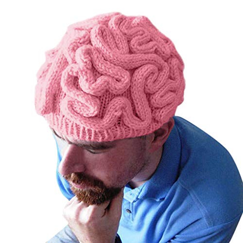 WeihnachtsMützen Keramik Erwachsene PersöNlichkeit Gehirn Mütze Gestrickte Mütze Für BaseballMützen Mützen Von (Pink, One Size) von Generic