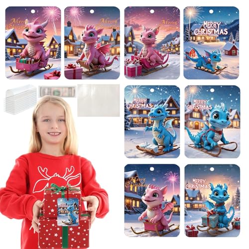 Weihnachtsgeldbörse, Münzbörse Ornament | Weihnachtsmann Drache mit Segen | Handgefertigte Geldbörse, Festlicher Baumschmuck, Deko Geldkarte, B, Se référer au descriptif, Siehe Beschreibung von Generic