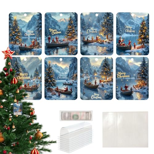 Weihnachtsgeldbörse – 8 Geldklammern für Christbaumschmuck | festliche und exquisite Weihnachtskarten mit Geld, 40, Se référer au descriptif, Siehe Beschreibung von Generic