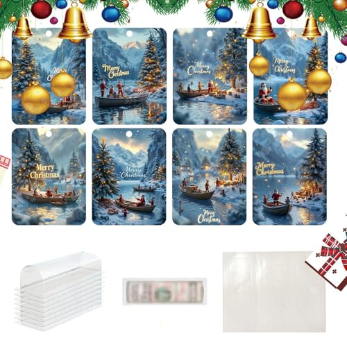 Weihnachtsgeldbörse für Bargeld Geldklammer Weihnachten Geldklammer Geldklammer mit lustigen Christbaumschmuck 8 Stück | Festliche Weihnachtskarten, Geldspender Vater No, 40, Se référer au descriptif von Generic