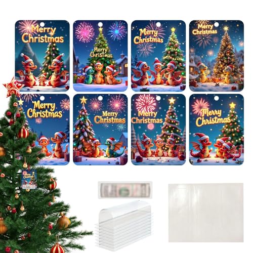 Weihnachtsgeldbörse für Bargeld Geldklammer Weihnachten Geldklammer Geldklammer mit lustigen Christbaumschmuck 8 Stück | Festliche Weihnachtskarten, Geldspender Vater No, 42, Se référer au descriptif von Generic