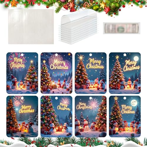 Weihnachtsgeldhalter, Weihnachtsgeldhalter für Bargeld | 8 Stück Drachengeldbörsen | Niedliche Weihnachtsornamente mit Umschlägen, Urlaubsbedarf in Bargeld, B, Se référer au descriptif von Generic
