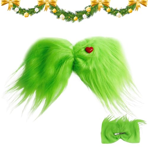 Weihnachtshaarschleifen, grüne Haarschleifen, Haarschleife, grünes Herz, rote Haarschleife, Weihnachtsdekoration, Kostüm-Zubehör für Partys, Weihnachten, Geburtstag Weihnachtshaarschleifen, grüne Haarschleifen, Haarschleife, grünes Herz, rote Haarschleife, Weihnachtsdekoration, Kostüm-Zubehör für Partys, Weihnachten, Geburtstag von Generic