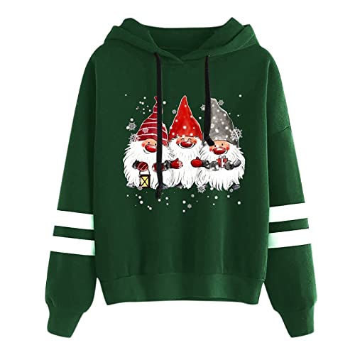 Weihnachtshoody Damen Merry Christmas Pullover Damen Weihnachten Sweatshirt Weihnachtspullover Frauen Langarmshirt Christmas Sweat Oberteile Top Weihnachts Pulli Frauen Lustiger Weihnachten Hoodie von Generic