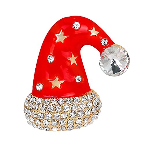 Weihnachtshut, Brosche, Damen, glänzend, Strass, Kleidung, Schal, Dekoration von Generic