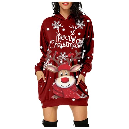 Weihnachtskleid Damen Elegant Rot Weinglas Druck Merry Christmas Hoodie Kleid Sweatkleid Große Größen Warm Lang Weihnachtspullover Weihnachten Kleider Lustig Rentier Print Kapuzenpullover Kleid Weihnachtskleid Damen Elegant Rot Weinglas Druck Merry Christmas Hoodie Kleid Sweatkleid Große Größen Warm Lang Weihnachtspullover Weihnachten Kleider Lustig Rentier Print Kapuzenpullover Kleid von Generic