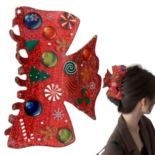 Weihnachtsmann-Haarspange, Weihnachts-Haarspangen - Bequeme Haarspangen - langlebige Haarkrallen für Familie und Kinder von Generic