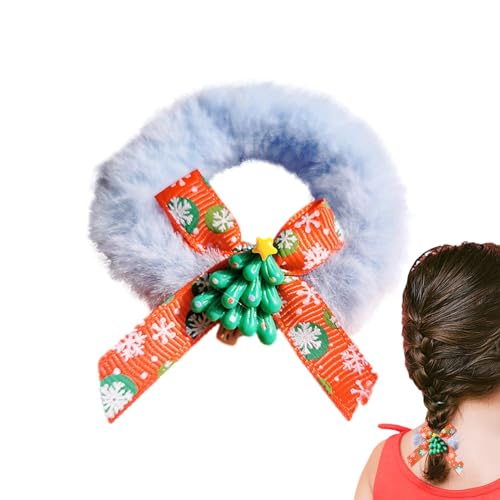 Weihnachtsmann-Haarspangen, Weihnachts-Haarschleifen,Plüsch-Weihnachts-Haarschmuck, süße Haargummis - Weihnachts-Haarspangen für Mädchen, Weihnachts-Haarnadeln für, Winter, Maskerade von Generic
