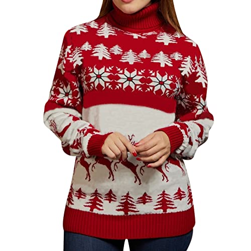 Weihnachtspulli Damen Lustig Weihnachtspullover Herren Große Größen Strickpullover Unisex Weihnachten Weihnachtsshirt Langarm Elch Rot Pullover Pulli Christmas Weihnachts Sweatshirt Weihnachtspulli Damen Lustig Weihnachtspullover Herren Große Größen Strickpullover Unisex Weihnachten Weihnachtsshirt Langarm Elch Rot Pullover Pulli Christmas Weihnachts Sweatshirt von Generic