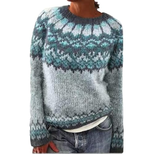 Weihnachtspullover Damen Langarm Rundhals Elegant Fleecepullover Oversize Strickpullover Norweger Winterpullover Warm Y2k Damenpullover Flauschiger Pullover Sweater Winter Patchwork Sweatshirt Weihnachtspullover Damen Langarm Rundhals Elegant Fleecepullover Oversize Strickpullover Norweger Winterpullover Warm Y2k Damenpullover Flauschiger Pullover Sweater Winter Patchwork Sweatshirt von Generic