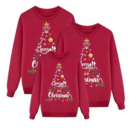 Weihnachtspullover Familie Set Damen Herren Kinder Lustig Weihnachtspulli Weihnachten Pullover Set Ugly Christmas Sweater Unisex Weihnachts Pullover Pärchen Weihnachtsoutfit Damen von Generic