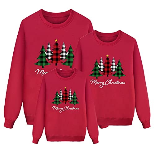 Weihnachtspullover familie set Kinder Damen Herren Lustig Sweatshirt Rundhals Rentier weihnachtspulli familie set Langarm Ugly Christmas Sweater Lustig Weihnachtsoutfit#25 von Generic