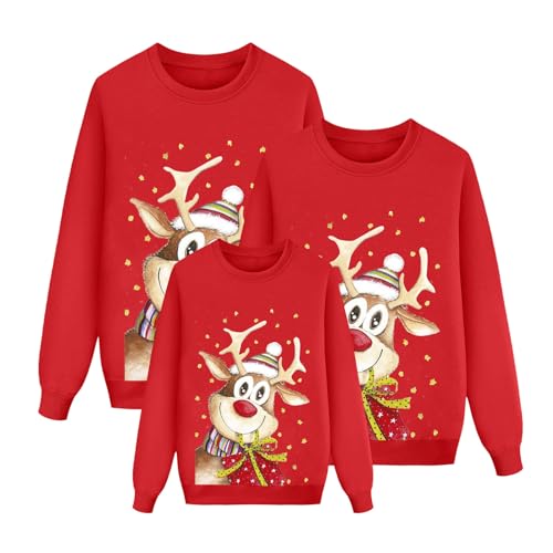 Weihnachtspullover Familie Set Lustig Weihnachts Familien Pullover Pulli Weihnachten Weihnachtspullis Herren Damen Kinder Junge Mädchen Weihnacht Sweatshirt Weihnachtspulli Weihnachten Kinder von Generic