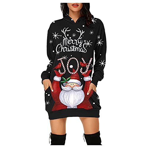 Weihnachtspullover Kleider Damen Rot Weinglas Lang Kapuzenpullover Weihnachten Pullover Sweatshirt Weihnachts Hoodie Lang Baumwolle Sweatkleid Weihnachtskleid Weihnachtspulli Christmas Sweater Frauen Weihnachtspullover Kleider Damen Rot Weinglas Lang Kapuzenpullover Weihnachten Pullover Sweatshirt Weihnachts Hoodie Lang Baumwolle Sweatkleid Weihnachtskleid Weihnachtspulli Christmas Sweater Frauen von Generic