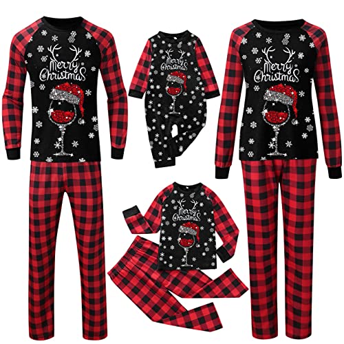 Weihnachtspyjama Familie Set, Winter Warm Hoodie Weihnachten Schlafanzug Damen Herren Kinder, Ugly Christmas Pyjama Hausanzug Nachthemd Weihnachts Kostüm Weihnachtspulli Weihnachtskleidung #5 von Generic