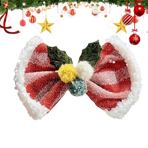 Weihnachtsschleifen für Mädchen, Weihnachts-Haarschleifen, schöne Entenschnabel-Haarspangen | bunte rote Haarklammern, Weihnachts-Haarzubehör für Partys von Generic