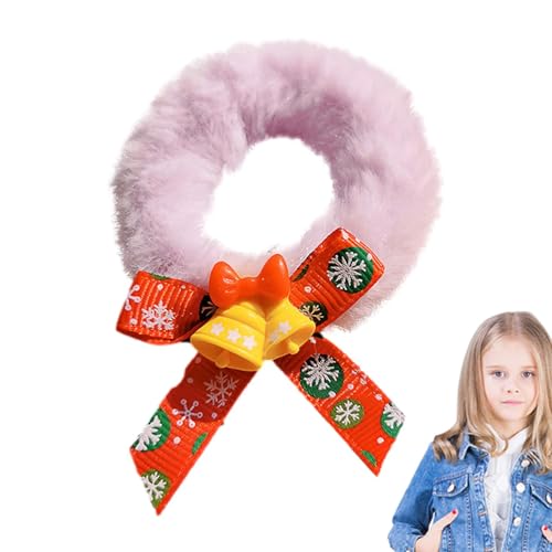 Weihnachtsschleifen für Mädchen, Weihnachts-Haarspangen für Frauen – Weihnachtshaarzubehör aus Plüsch, niedliche Haarklammern, Weihnachts-Haarschleife, -Haarspangen von Generic