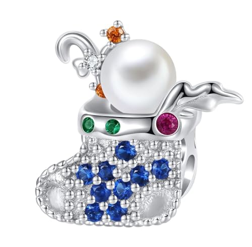 Weihnachtsschmuck Armband DIY Zubehör Perlenarmband Halskette S925 Sterling Silber Anhänger (5) von Generic