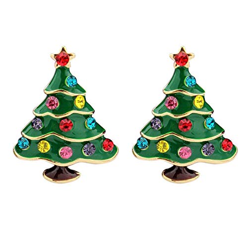 Weihnachtsstil Ohr Post Weihnachtsbaum Form Ohrring entzückend Metall Frauen Schmuck Zubehör Grün von Generic