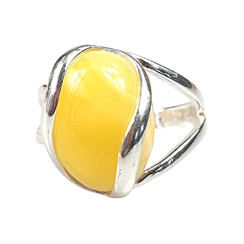 Weiss Bernsteinring Echt Baltischer Bernstein Ring Einschtellbare Klein Gelb Ring Edelstein Ring Weiss Bernsteinring Echt Baltischer Bernstein Ring Einschtellbare Klein Gelb Ring Edelstein Ring von Generic
