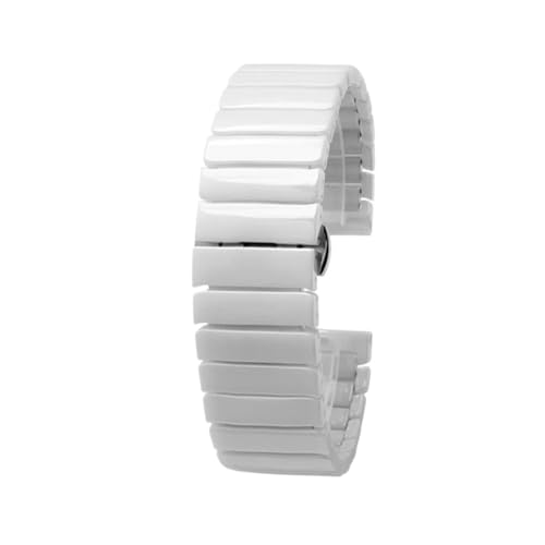 Weiß Schwarz Keramik Armband Männer Und Frauen Ersatz Smart Uhr Band(B-White,20mm) von Generic