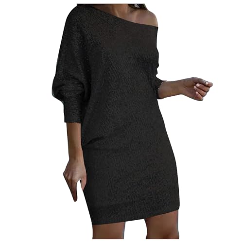 WeißEs Satin Kleid Lang Kleid TüLl Kurz Kleider Satin Winterkleid Viskose Pailletten Kleid Hochzeitsgast Empire Kleid Silber Glitzerndes Kleid Kleid Damen Elegant Satin Kleid Schwarz Lang Bauchweg von Generic