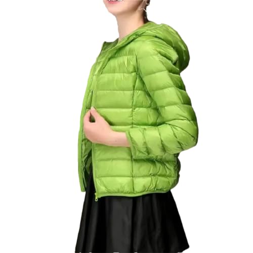 Weiße Ente Daunenjacke Winter Frauen Mit Kapuze Leichte Wasserabweisend Packbare Puffer Mantel Unten Kurze Jacke, A3, 36 von Generic