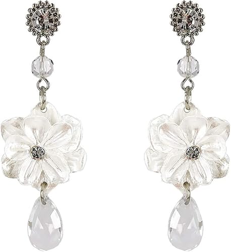 Weiße Muschel Blume Frauen Baumeln Ohrringe Schmuck von Generic