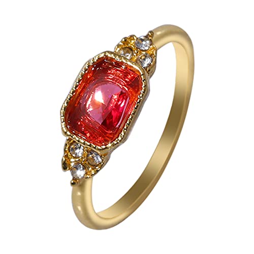Weißer engagierter Steinzirkon-Ring-Mode-Ring-Schmucksache-Schmucksache-runde helle Ringe Ringe Man (C, 8) von Generic