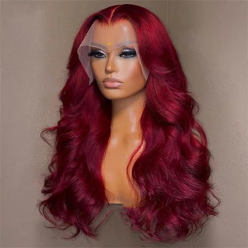 Wellenspitzenfront Perücke Hd Spitze Frontalperücken Für Frauen Brasilianische Glühlose Perücken Menschliches Haar 4x4 Closure Wig 34 Inch 180 Density von Generic