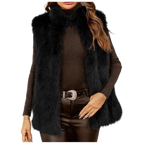 Weste Damen, Lange Kunstpelze Weste Damen Winter Ärmellose Fellweste Revers Elegant Einfarbig Vest Jacke Winter Warme Pelzmantel Flauschig Pelzweste Kunstfell Pelzjacke Parka Fell Mantel Cardigan 1 Weste Damen, Lange Kunstpelze Weste Damen Winter Ärmellose Fellweste Revers Elegant Einfarbig Vest Jacke Winter Warme Pelzmantel Flauschig Pelzweste Kunstfell Pelzjacke Parka Fell Mantel Cardigan 1 von Generic