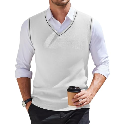 Weste Herren Tracht Weste Herren Pullunder Herren Kaschmir Veste Herren Wool Herren Trachtenweste Pullunder Herren Ärmelloses Hemd Herren Herren Strickjacke Pullover Sweater Vest Herren von Generic