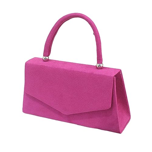 Weste Mit Taschen Kinder Damen-Tasche aus Wildlederimitat, Henkel, Handtasche, Party, Hochzeit, Rennen Hunde Geschirr Groß Mit Taschen (Hot Pink, One Size) von Generic