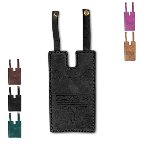 Western Boot Wallet mit Schnappriemen, 2025 modische Lederbrieftasche, um Karten zu halten, Handgefertigter Roman Minimalist Ledertasche, Snap Mini Befestigungsgrundstück (Black) von Generic