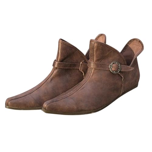 Westernstiefel Cowboystiefel Herren Damen Chelsea Boots Braun Halbhoch Boots Leichte Outdoor Cowboy Stiefel Westernstiefel Wildleder Stiefeletten Festival Stiefe Elegant von Generic