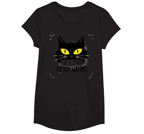 Whisker Revolution: Kunst des Katzenaufstands T-Shirt, Girls, Schwarz, XS von Generic