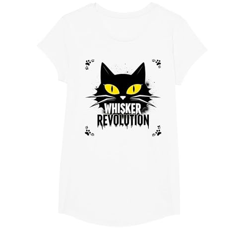 Whisker Revolution: Kunst des Katzenaufstands T-Shirt, Girls, Weiß, XS Whisker Revolution: Kunst des Katzenaufstands T-Shirt, Girls, Weiß, XS von Generic