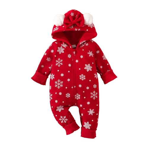 Wickelbodys Langarm 56 Schlafstrampler Baby Neugeborenen Baby Mädchen Strampler Langarm Mit Kapuze Ohren Weihnachten Harness Außerhalb Body Strampler Overall Kleidung von Generic