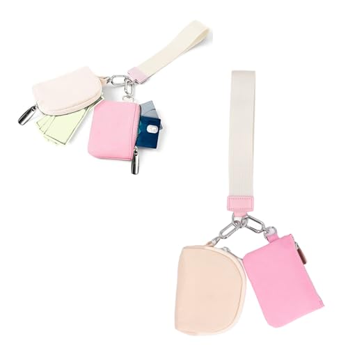 Widerstandsfähige Schlüsselanhänger-Geldbörse, Mini-Armbandtasche mit Umlaufendem Reißverschluss, Mini-Armbandtasche mit Umlaufendem Reißverschluss, Dual-Armbandtasche mit von Generic