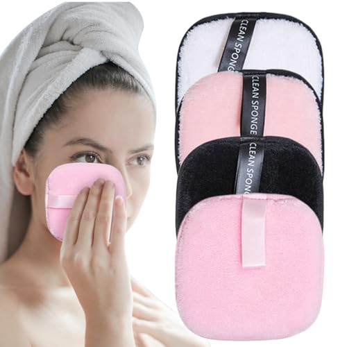 Wiederverwendbare Make-up-Entferner-Pads, 4 Counts zum Entfernen von Make-up aus Stoff | Ökologische Waschbare Gesichtsreinigungs-Tabletten für alle Hauttypen von Generic