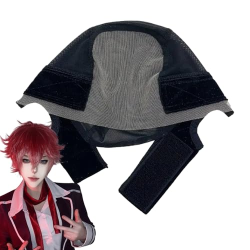 Wig Making Cap - Elastische Strickmütze, rutschfeste Haarmütze, atmungsaktive Spitzenperückenbasis, bequeme Basis mit Griff für einen langen Frisurstil für erwachsene Frauen Männer von Generic