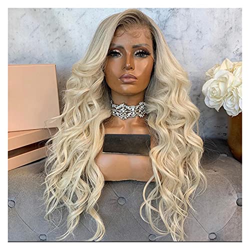 Wigs Density Synthetic Wig for Women Lace Front Wig For Sexy Lady Heat Resistant Daily Wear Body Wave Natural Hairline Wig (26inches) von Generic