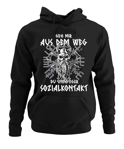Wikinger Viking Valhalla Odin Thor Nordmann Wolf Nordische Mythologie Skal Norse Berserker 3 Herren Männer & Frauen Damen T-Shirt Herren Frauen Hoodie von Generic