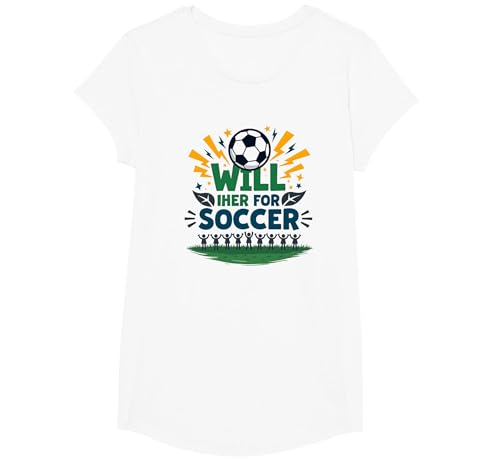 Will Iher for Soccer: Energetischer Fangeist T-Shirt, Girls, Weiß, XS Will Iher for Soccer: Energetischer Fangeist T-Shirt, Girls, Weiß, XS von Generic