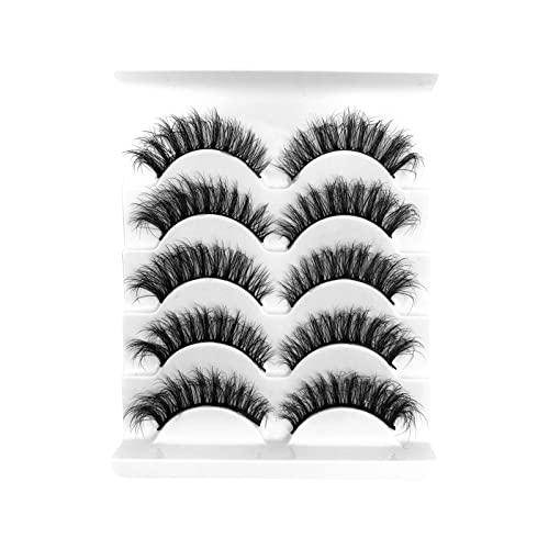 Wimpern Set Färben False Dramatic Volume Wispy Multipack Lashes Mink Pairs Faux 8D Mink Pack Wimpern Lashes 10 Lashes Eyeliner Stempel (C, One Size) von Generic