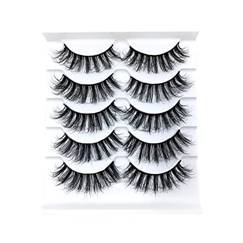 Wimpern Set Färben False Dramatic Volume Wispy Multipack Lashes Mink Pairs Faux 8D Mink Pack Wimpern Lashes 10 Lashes Eyeliner Stempel (J, One Size) von Generic