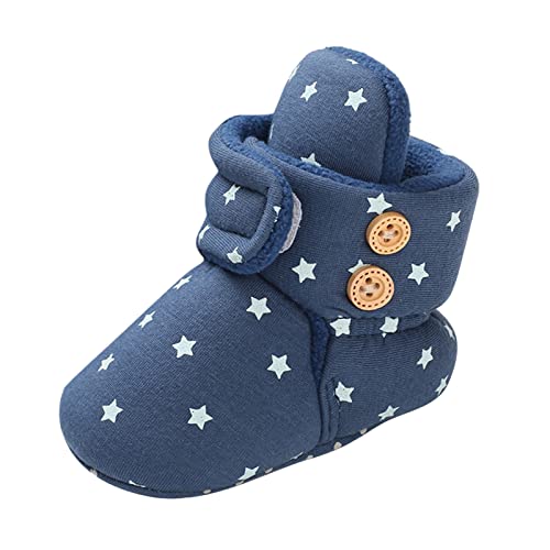 Winter Buggy Babyschuhe Plus Samt Warm Polka Dot Printing Stiefel rutschfeste atmungsaktive Kleinkindschuhe Babyschuhe Winter Wasserdicht von Generic